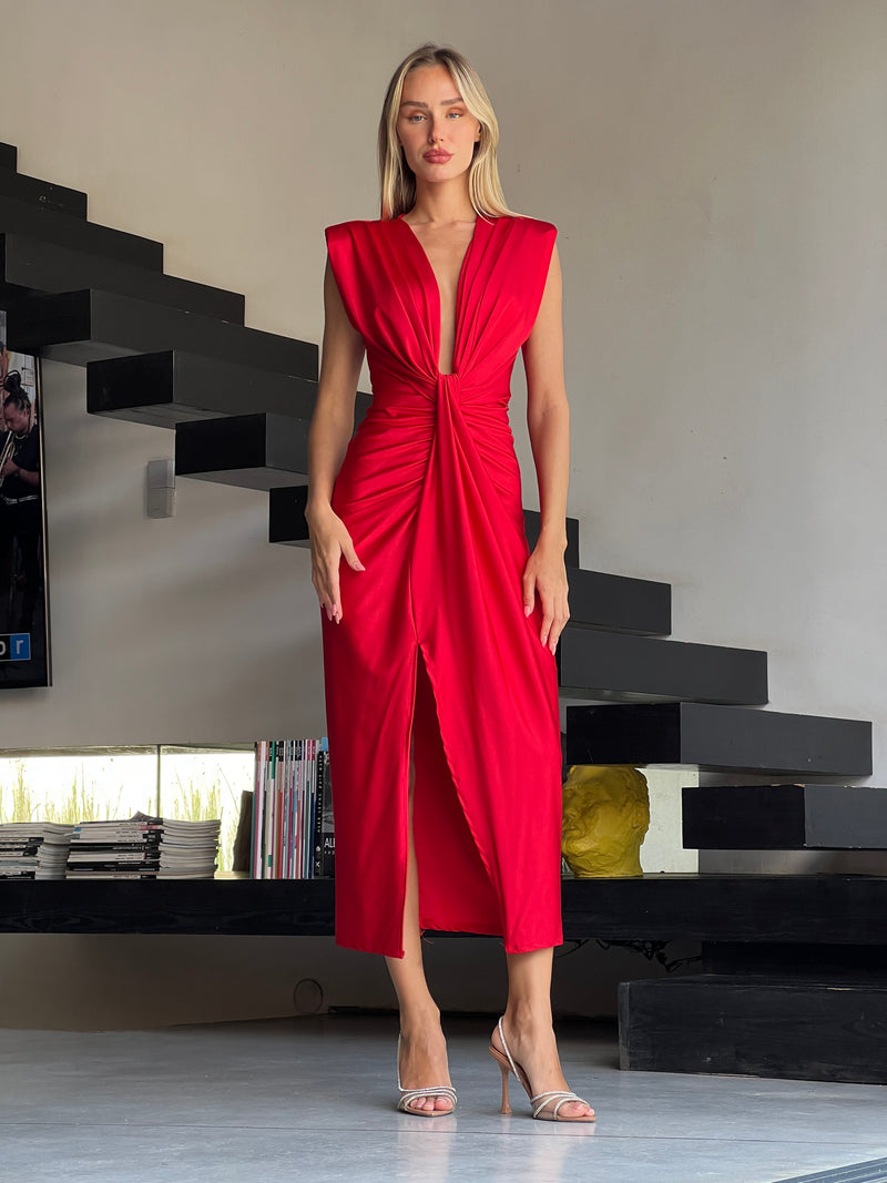 שמלת רונה אדום