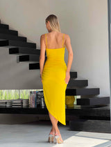 שמלת מינה צהוב
